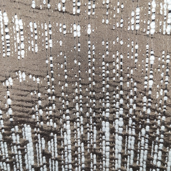 Carmen Marc Valvo Coat Womens M‎ Brown/Metallic Tapestry Round Collar Car - Picture 8 of 10